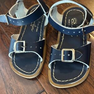 Children's Navy Buckle Strap Sandals
